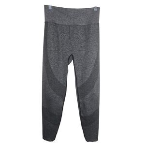 Victoria Secret Pink Active Gray Ribbed Athletic Hiking Women's Leggings L